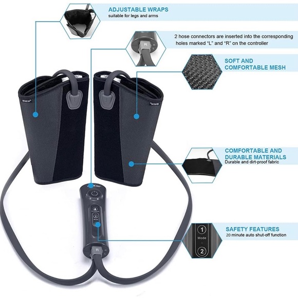 CINCOM Leg Massager for Circulation Air Compression Calf Massager with 2 Modes - Picture 6 of 8